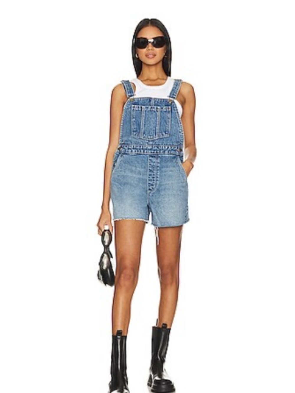 Rollas Original Short Overalls in Mid Vintage Blue Size 32 Aussie 14 US size 10